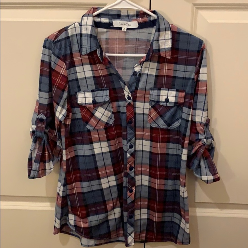 Plaid button up shirt